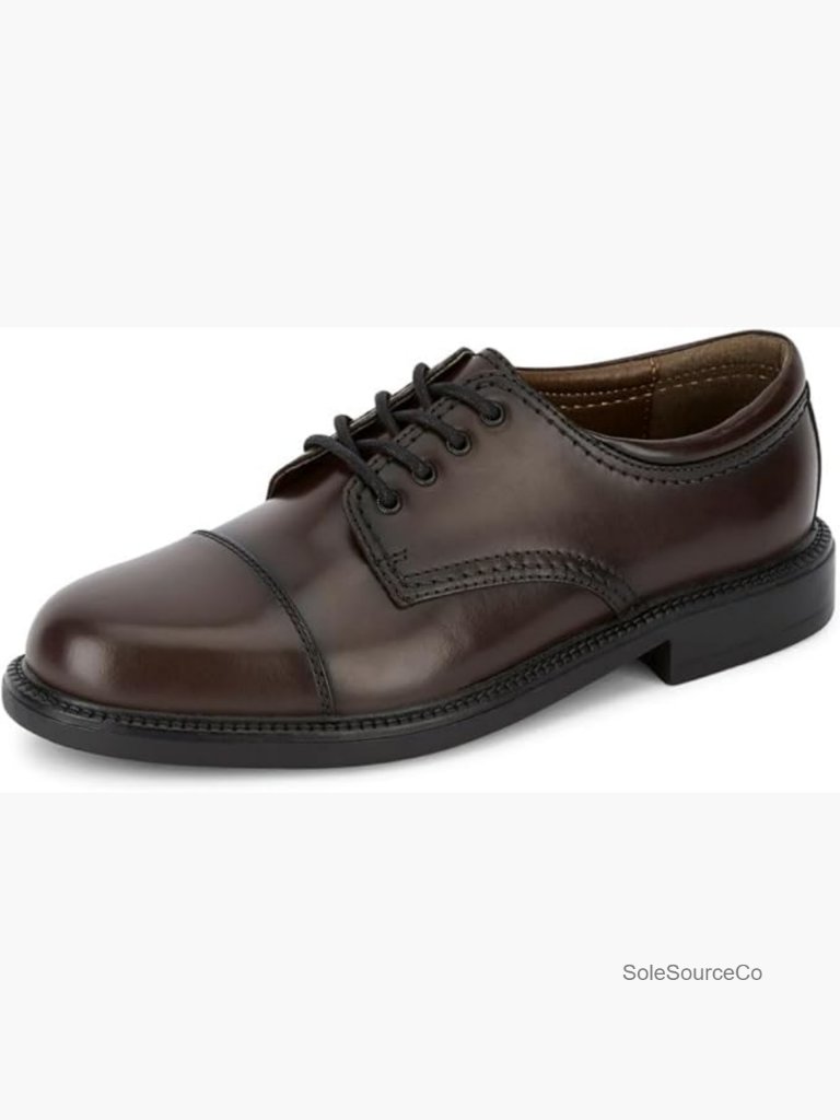Genuine Leather Cap Toe Oxford Dress Shoes - Lace Up Comfort